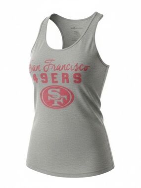 NFL Gray Heather Team Apparel Tee with Subtle Neck Logo